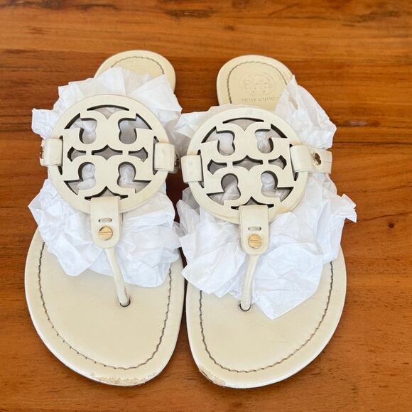 Tory Burch Shoes - Tory Burch Miller Sandals White 9